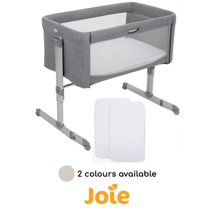 Joie Roomie Bedside Crib With 2 Fitted Sheets