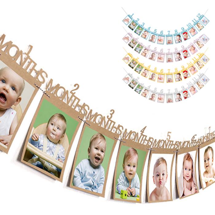 Baby's First-Year Wall-Photo Banner - 5 Colours