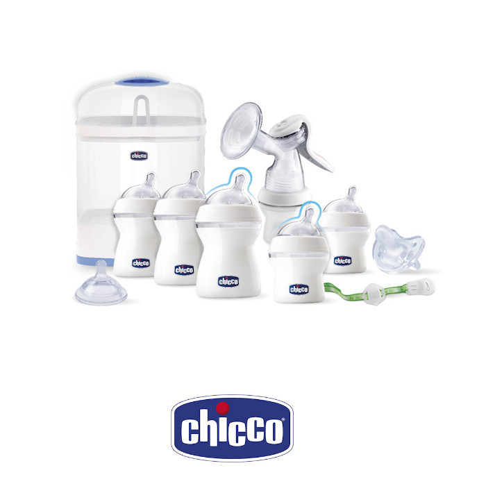 Chicco Starter Set with Steriliser Breast Pump  Bottles