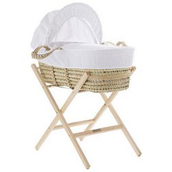 Cuggl Waffle Moses Basket with Stand 250