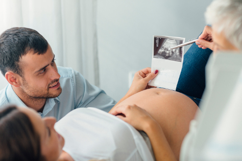 Couple finding out sex of baby 