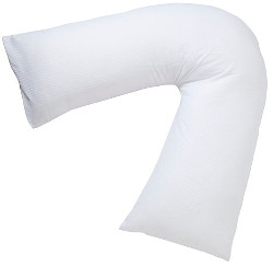 V Shaped Pillow With Case Extra Filled Support for Pregnancy Maternity Nursing A 