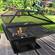 Square Fire Pit with BBQ Grill