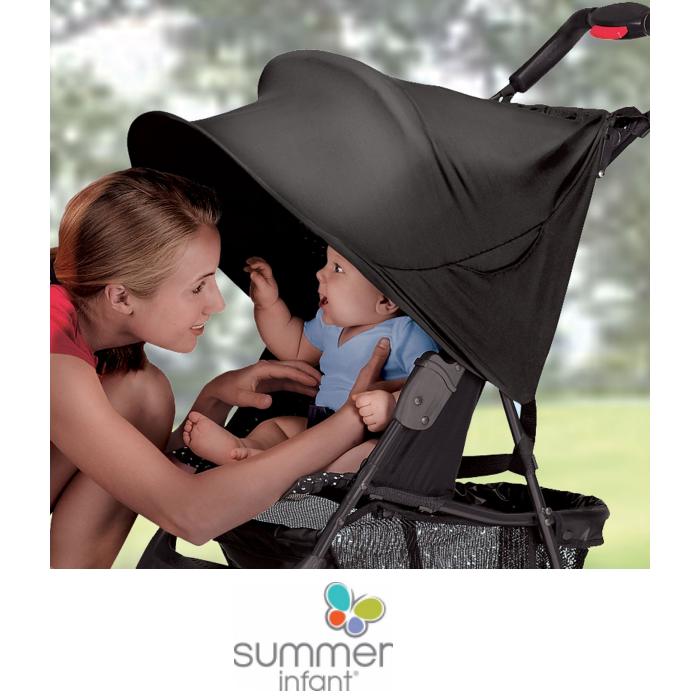 Summer Infant Universal RayShade UPF50 Sun Protector Canopy Extension Single Black