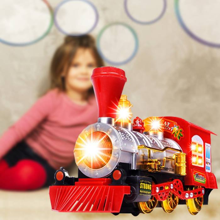 Musical Bubble Machine Train With Lights
