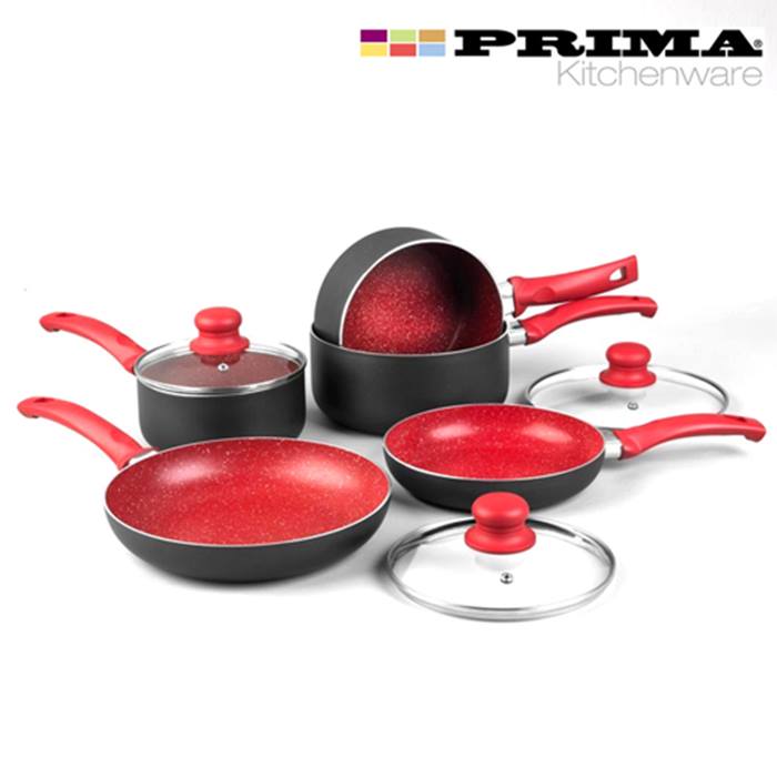 8-Piece Marble Effect Induction Pan Set