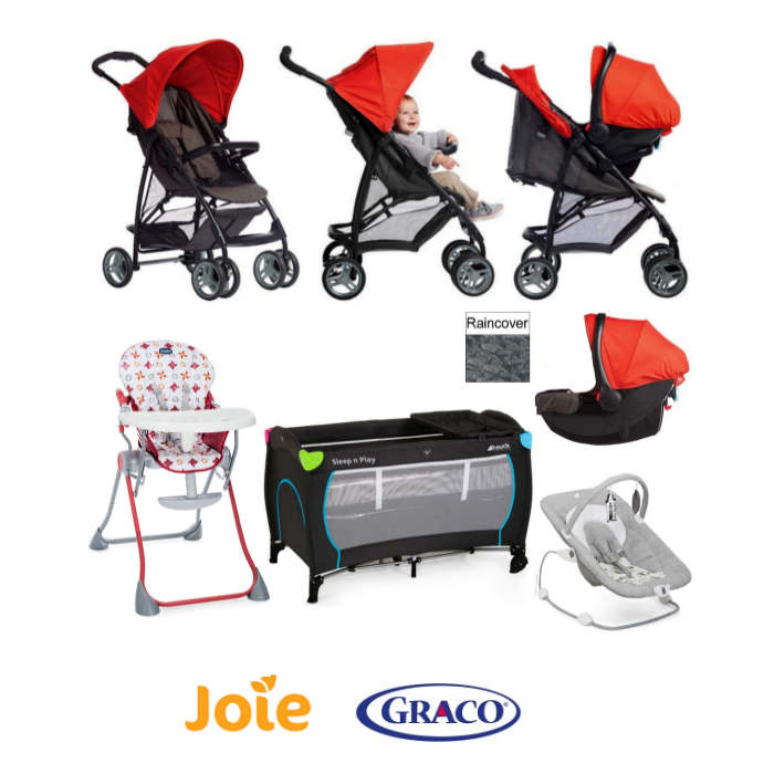 Graco - Joie Literider LX Everything You Need Travel System Bundle