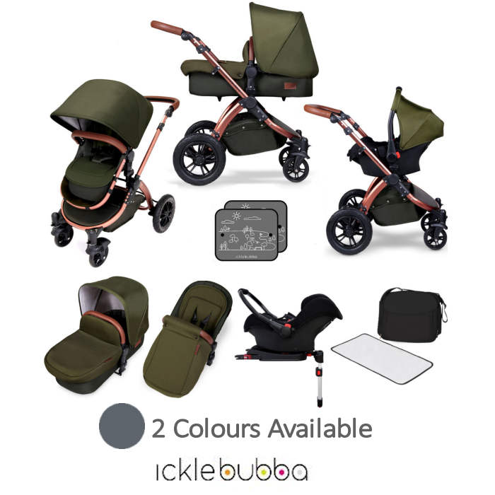 Ickle bubba Special Edition Stomp V4 All In One Travel System & Isofix Base