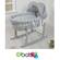 4Baby Padded Grey Wicker Baby Moses Basket & Rocking Stand