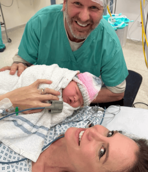 Emma Kenny gives birth