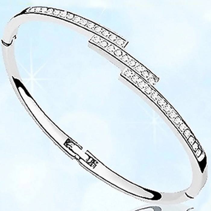 Swarovski Elements Triple Crystal Row Bracelet - 1 or 2