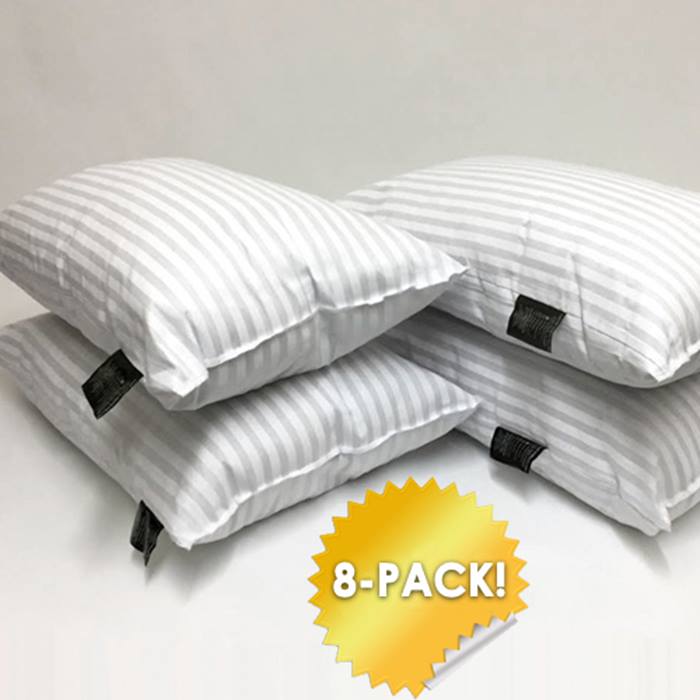 Hotel-Quality Stripe Pillows 4 or 8
