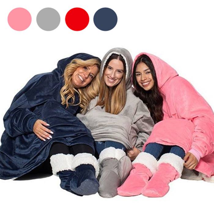 Warm Hooded Snuggle Blanket - 4 Colours