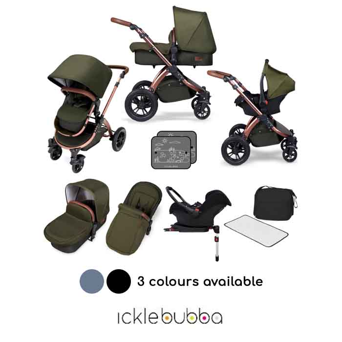 Ickle bubba Special Edition Stomp V4 All In One Travel System & Isofix Base