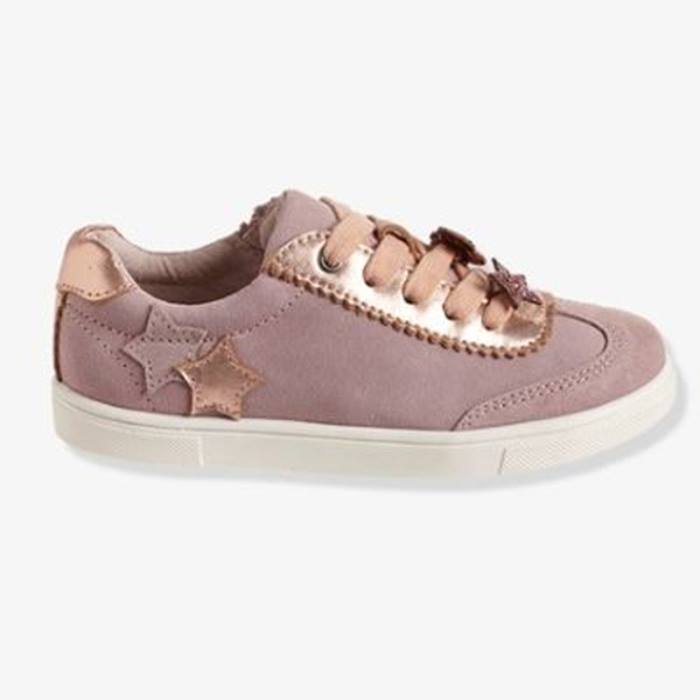 Vertbaudet-Girls-leather-trainers