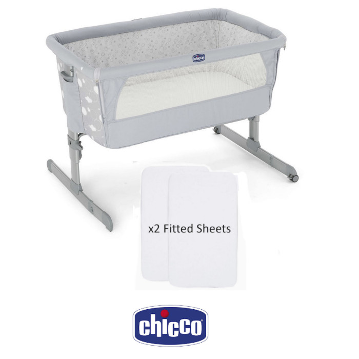 Chicco Next2Me Crib With 2 Fitted Sheets