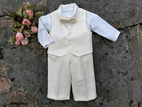Christening suit for a boy