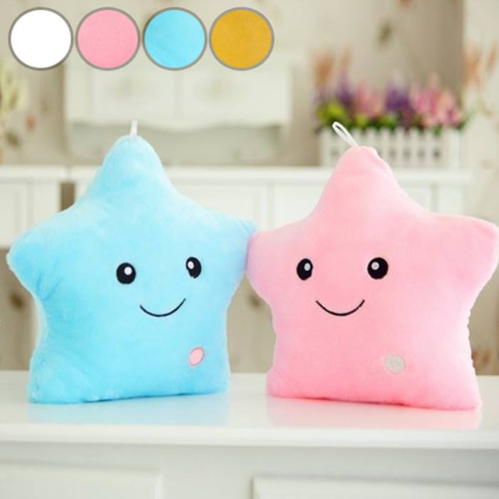 LED Colour Changing Light-Up Star Pillow - 4 Colours