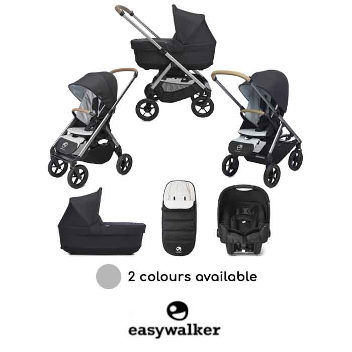 Easywalker Mosey+ (Gemm) Travel System & Carrycot Bundle with Accessories