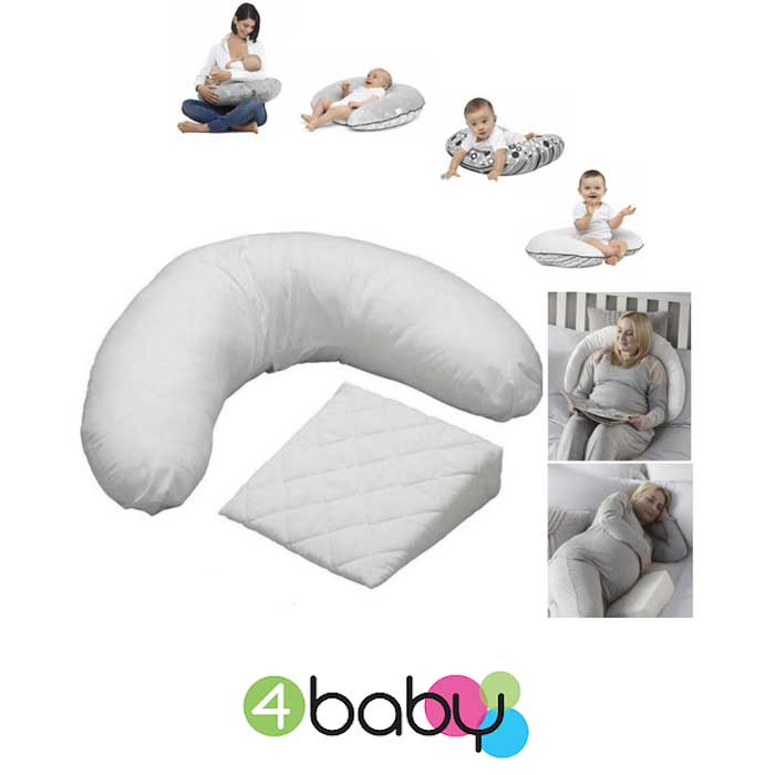 Puggle 6 in 1 Nursing Pregnancy Pillow/Cushion Wedge 2pc Support Pack