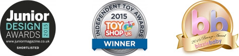 Short listed for Junior Design Awards 2015 - Winner of the Independent Toy Awards 2015 - bizzie baby 2016 Design Award