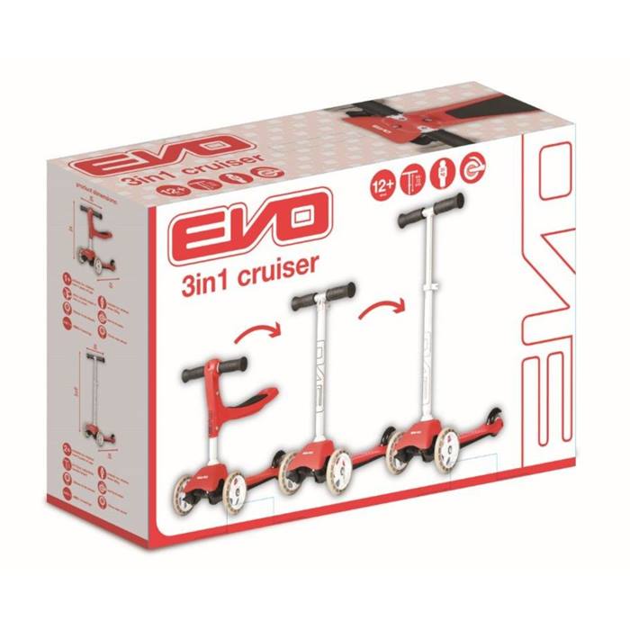 Evo 3 in 1 Cruiser Scooter & Ride On