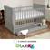 4Baby 3 in 1 Sleigh Cot Bed With Deluxe Foam Mattress