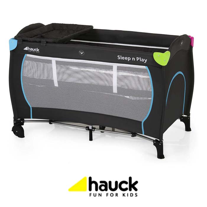 Hauck Sleep n Play Center Travel Cot Playpen - Multicolour Black