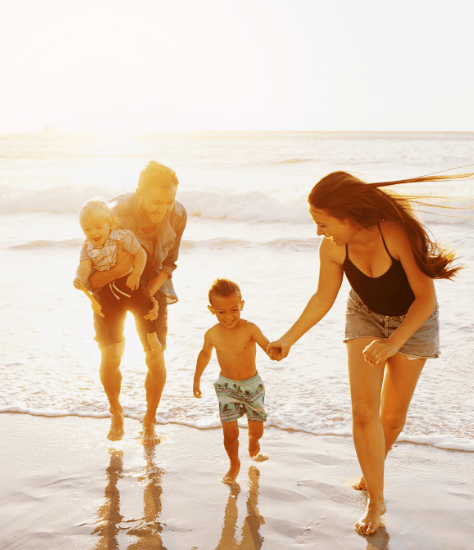 Family on holiday