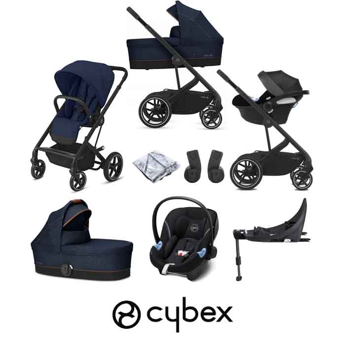 Cybex Balios S Lux (Aton M i-Size) Travel System with Carrycot & ISOFIX Base