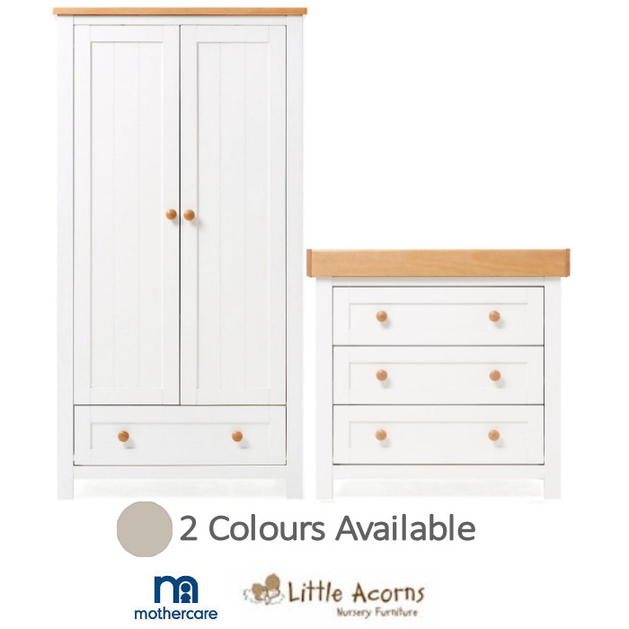 Little Acorns Mothercare Lulworth 2pc Nursery Furniture Set