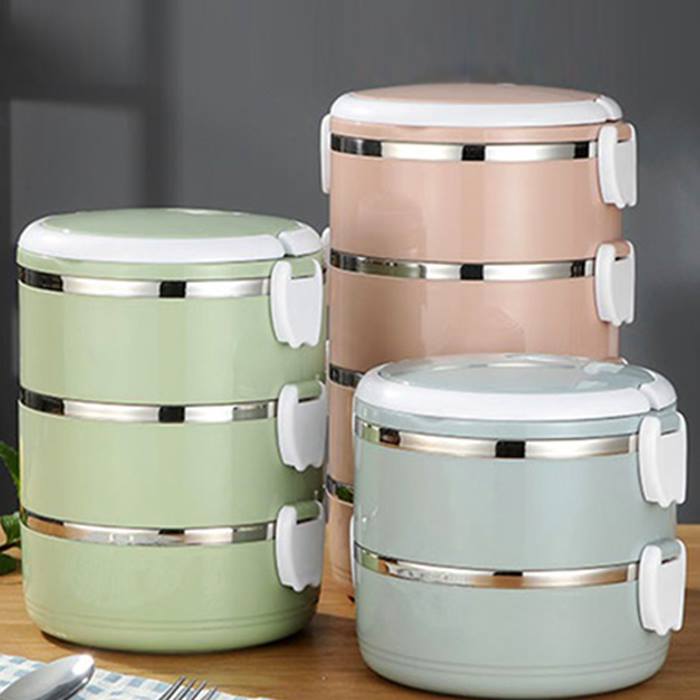 Multi-Layer Insulated Stainless Steel Lunch Box - 3 Colours