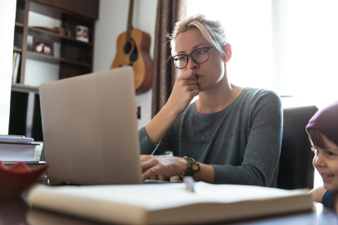 Mum at computer