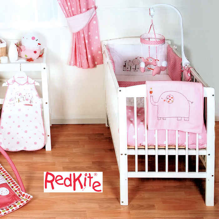 Red Kite Hello Ernest 4 Piece Cosi Cot - Cot Bed Bedding Set - Pink