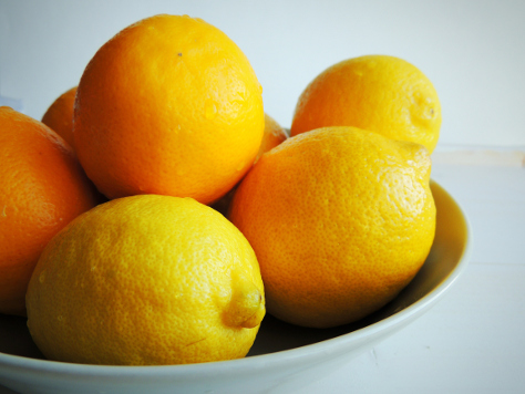 Bowl of oranges and lemons