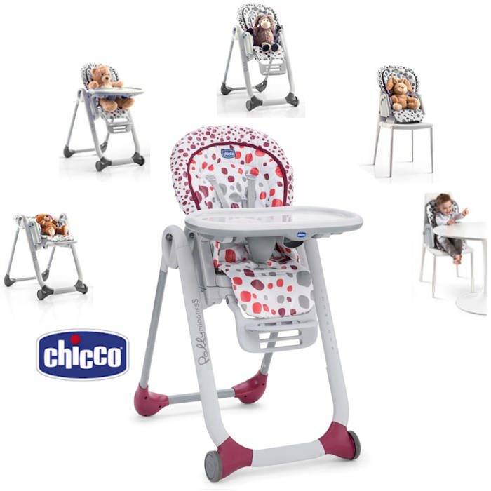 Chicco Luxury Polly Progres5 3 in 1 Highchair - cherry