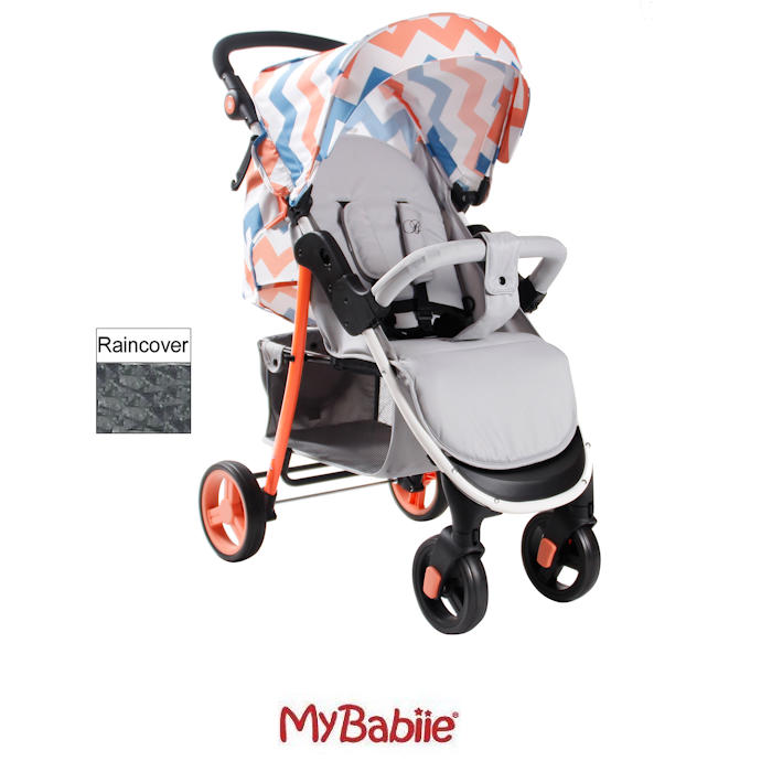 My Babiie MB30 Pushchair Billie Faiers Signature Range - Coral Chevron