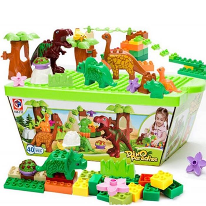 Dinosaur Assembling Building Blocks Set - 40 Pieces