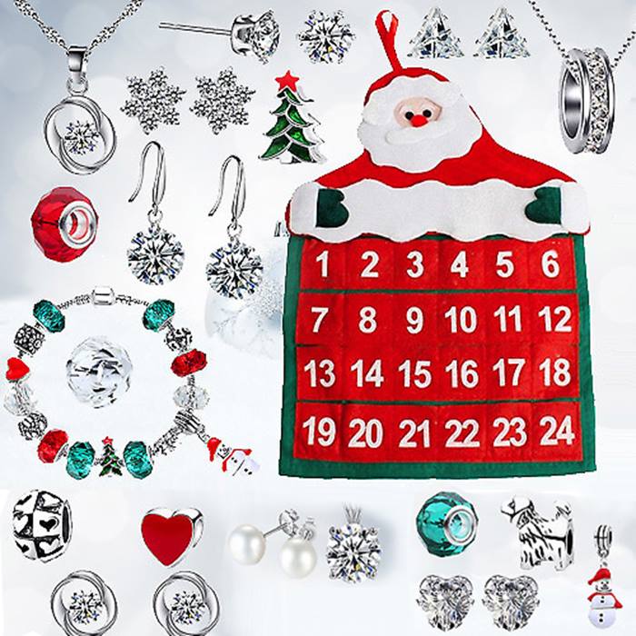 Jewellery Advent Calendar with Gifts made with Crystals from Swarovski