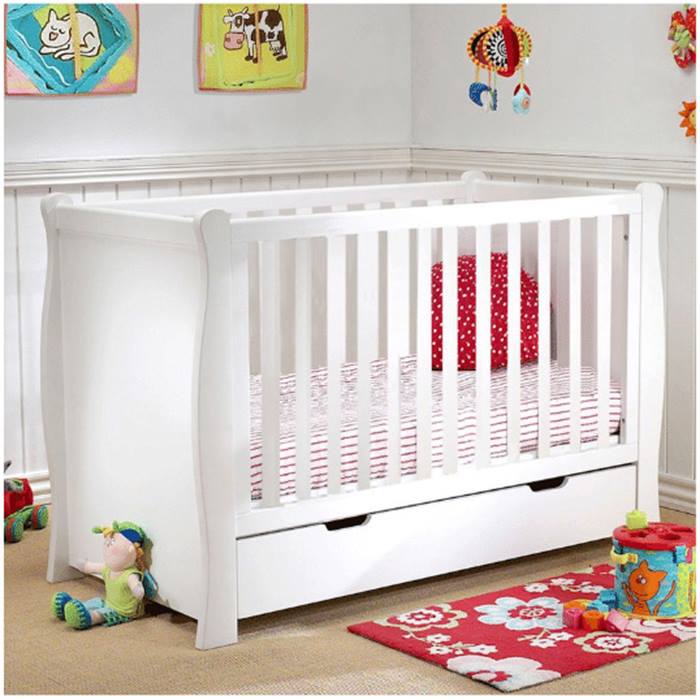 Puggle Sleigh Cot With Storage Drawer