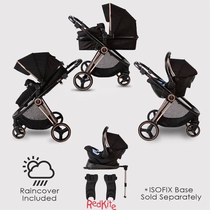 Red Kite Push Me Pace Amber Travel System - Rose Gold