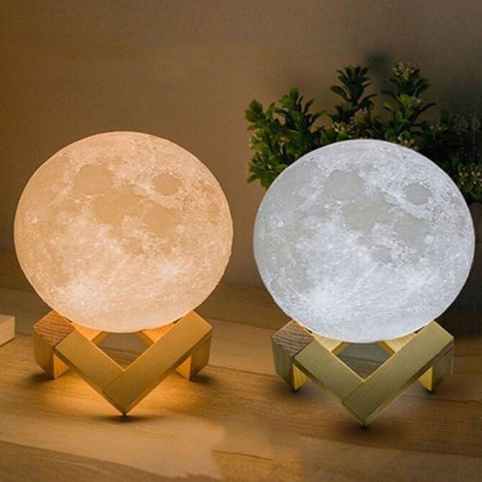 Touch Control LED 3D Moon Lamp - 5 Sizes